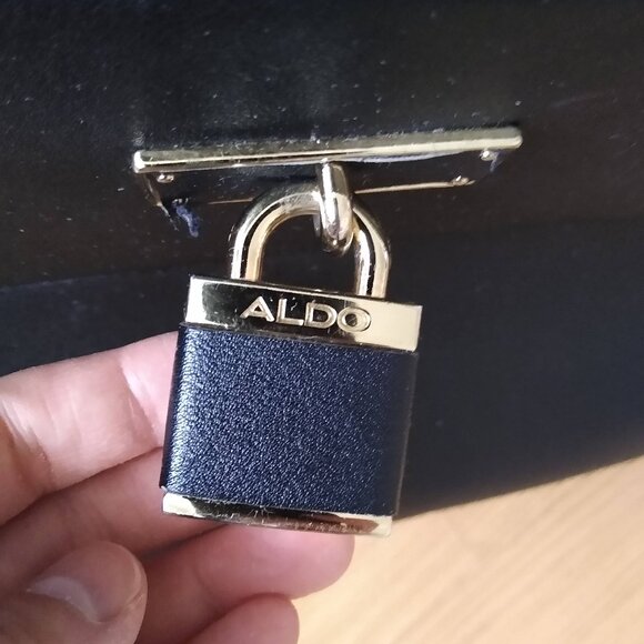 Aldo Black Handle bag Shoulder bag with Lock Decoration - Picture 5 of 16